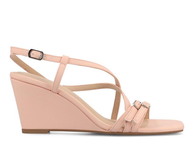 Women's Journee Collection Clinne Wedges in Pink color