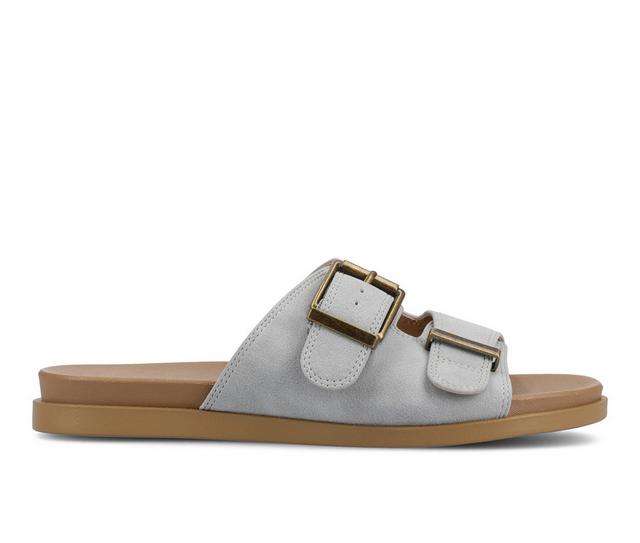 Women's Journee Collection Cosette Footbed Sandals in Blue color