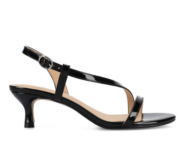 Women's Journee Collection Jemry Dress Sandals in Patent/black color