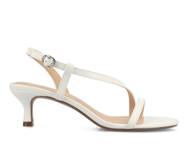 Women's Journee Collection Jemry Dress Sandals in White color
