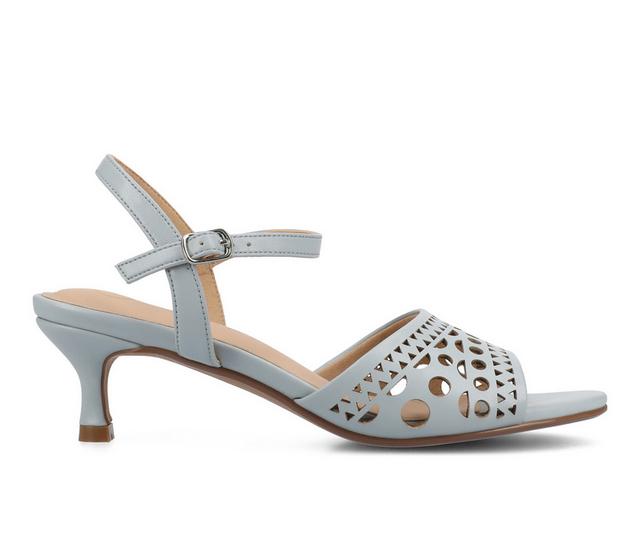 Women's Journee Collection Jessly Kitten Heels in Light blue color