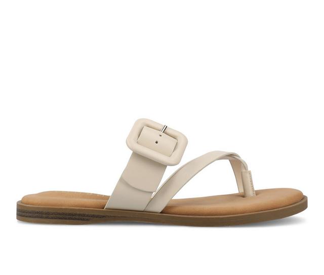 Women's Journee Collection Layra Sandals in Ivory color