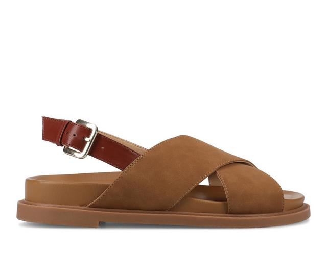 Women's Journee Collection Marinna Sandals in Tan color