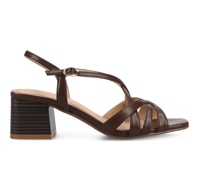 Women's Journee Collection Shyla Block Heels in Brown color