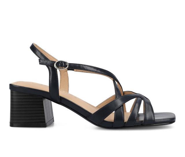 Women's Journee Collection Shyla Block Heels in Navy color