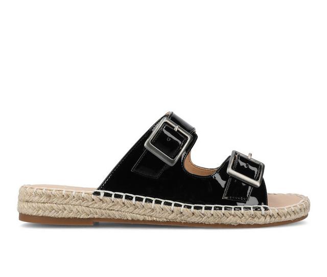 Women's Journee Collection Tresah Sandals in Patent/black color