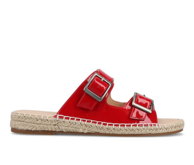 Women's Journee Collection Tresah Sandals in Patent/red color