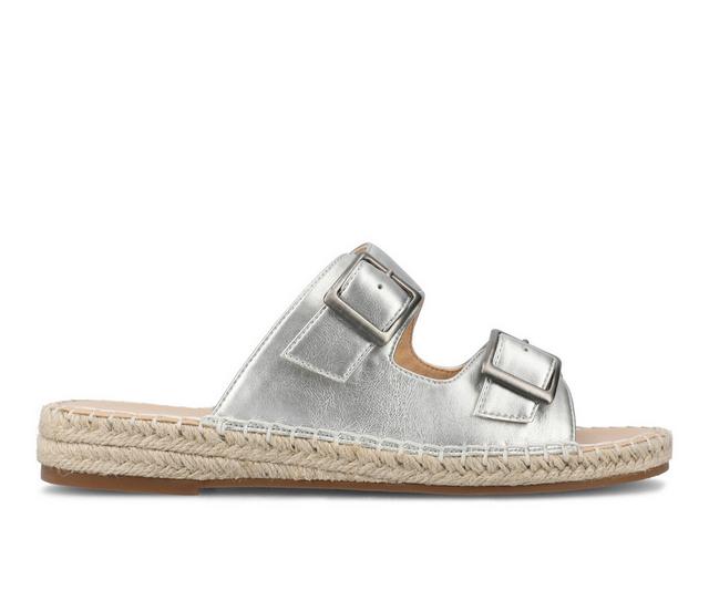 Women's Journee Collection Tresah Sandals in Silver color