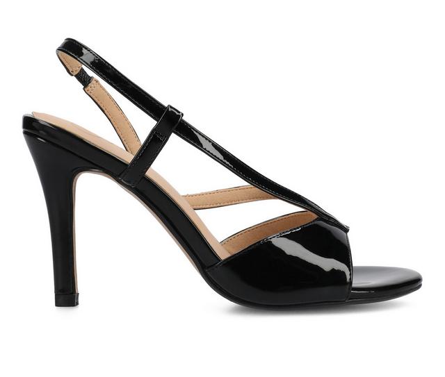 Women's Journee Collection Varra Dress Sandals in Patent/black color