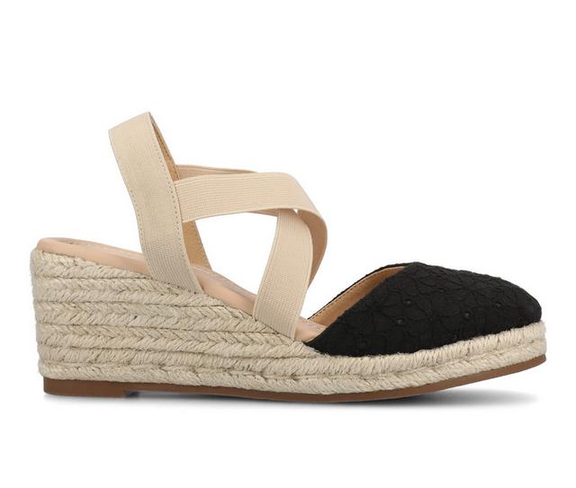 Women's Journee Collection Ashlee Wedges in Black color