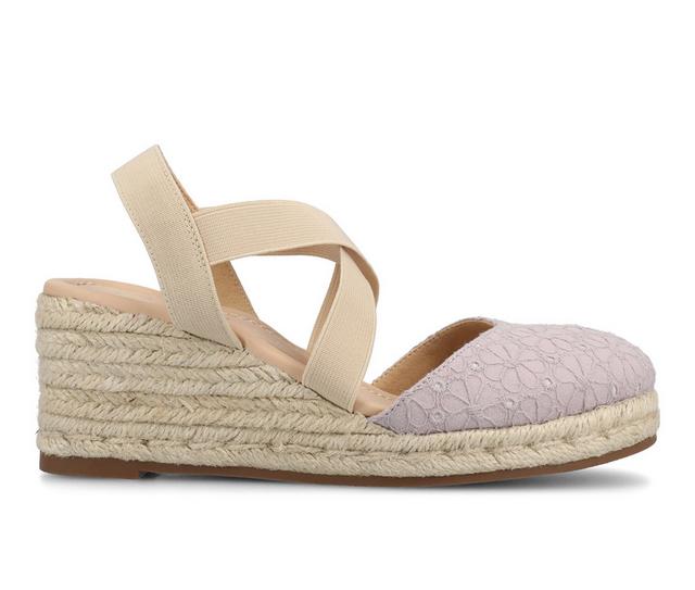 Women's Journee Collection Ashlee Wedges in Lilac color