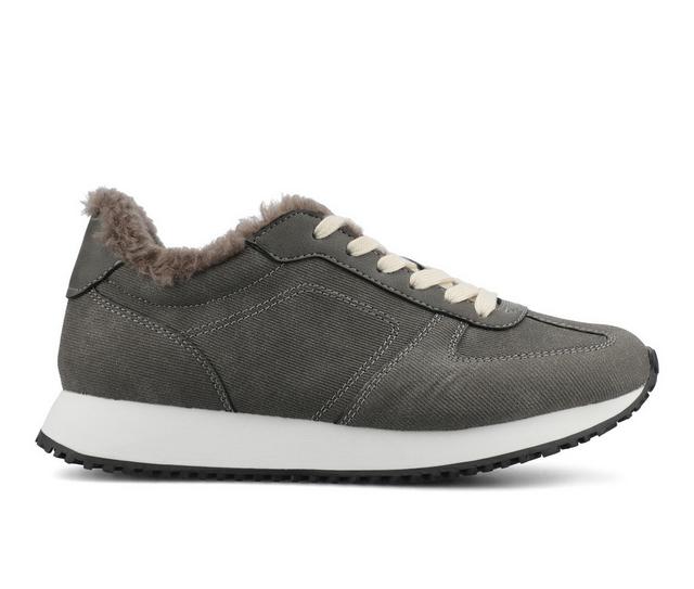 Women's Journee Collection Flow Casual Sneakers in Charcoal color