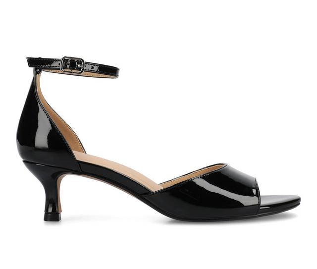 Women's Journee Collection Jezzie Kitten Heel in Patent/black color