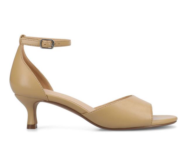 Women's Journee Collection Jezzie Kitten Heel in Sand color