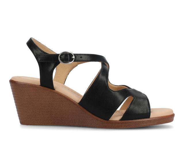 Women's Journee Collection Kedzie II Wedges in Black color