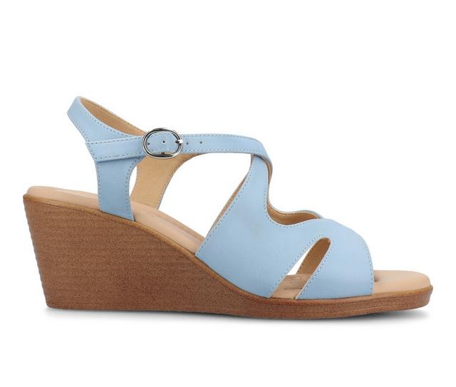 Women's Journee Collection Kedzie II Wedges in Blue color