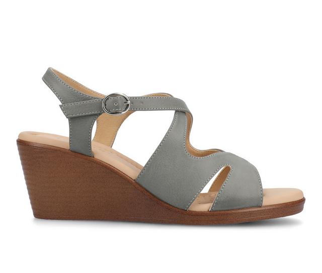 Women's Journee Collection Kedzie II Wedges in Grey color
