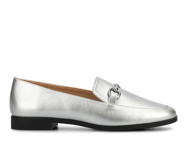 Women's Journee Collection Lacie Loafers in Silver color