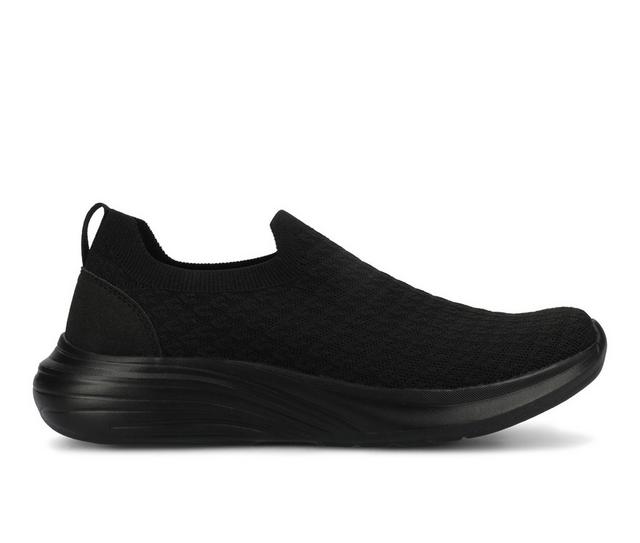 Women's Journee Collection Linnea Slip-On Sneakers in Black color