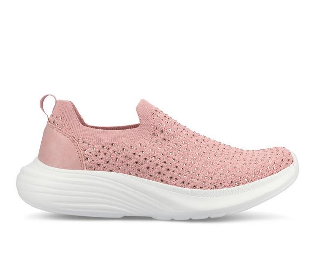 Women's Journee Collection Linnea Slip-On Sneakers in Pink/Bling color