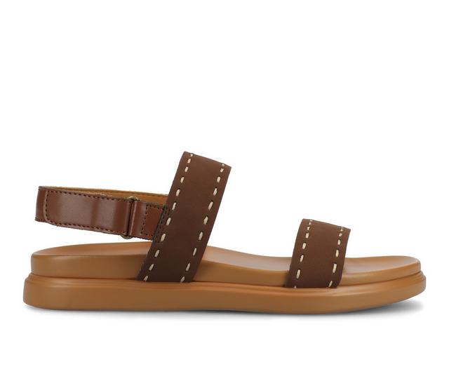 Women's Journee Collection Milie Sandals in Brown color