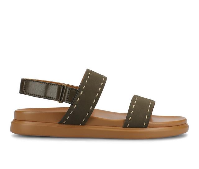 Women's Journee Collection Milie Sandals in Olive color