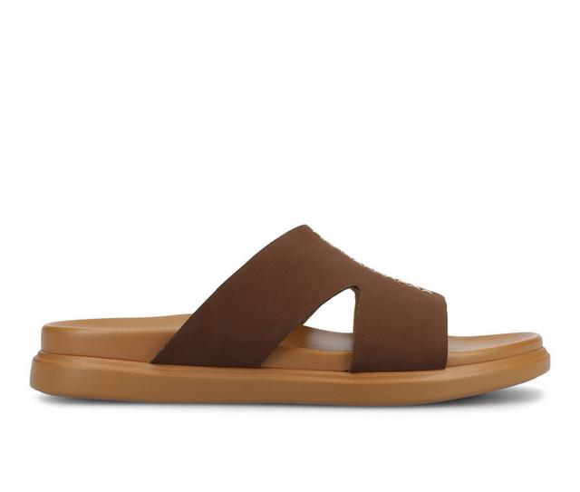 Women's Journee Collection Misey Sandals in Brown color