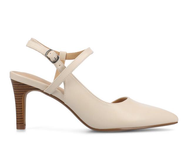 Women's Journee Collection Scipop Pumps in Bone color
