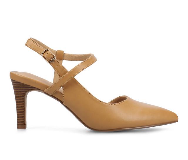 Women's Journee Collection Scipop Pumps in Tan color