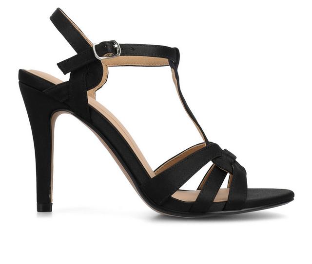 Women's Journee Collection Valary Heels in Satin/Black color