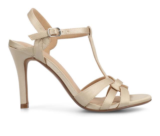 Women's Journee Collection Valary Heels in Satin/Champagne color