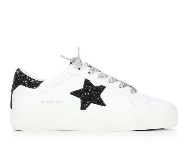 Women's VINTAGE HAVANA Lucy Sneakers in Wht/Blk Glitter color