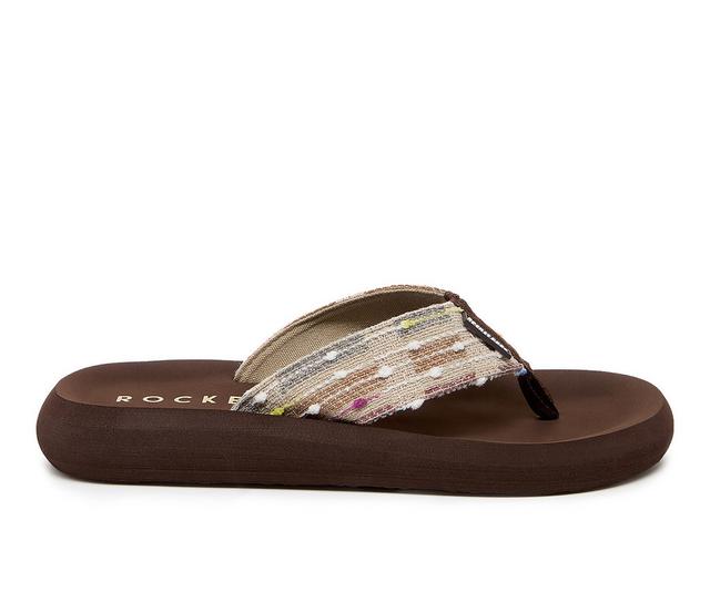 Women's Rocket Dog Spotlight 5 Flip-Flops in Brown Multi color