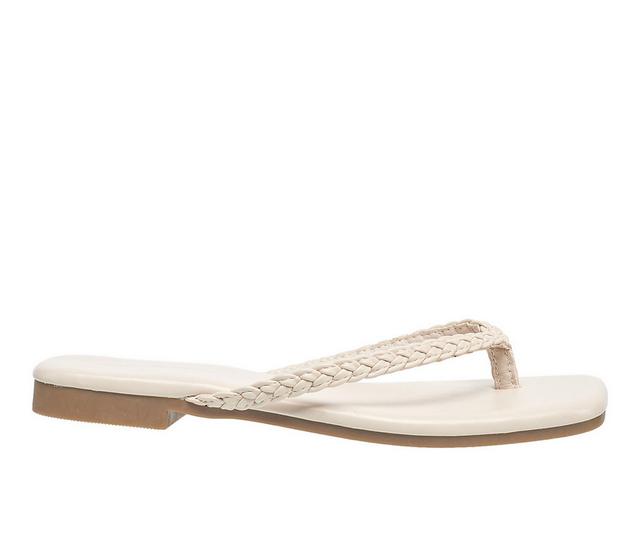 Women's French Connection Louvre Flip-Flops in Cream color