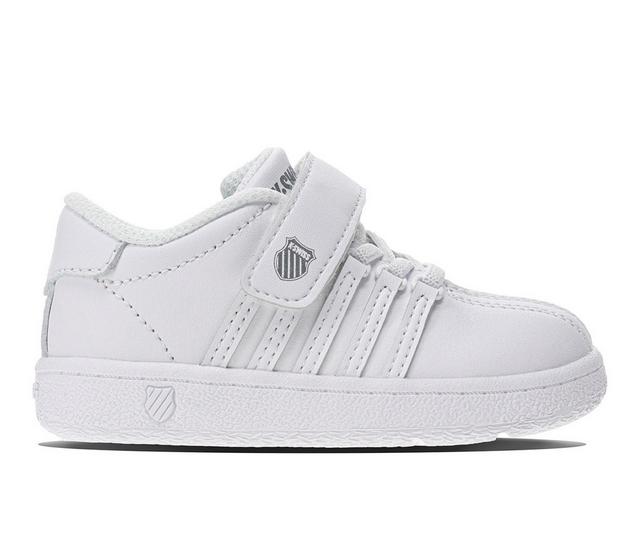 Boys' K-Swiss Classic Vn Velcro Sneakers in White/White color