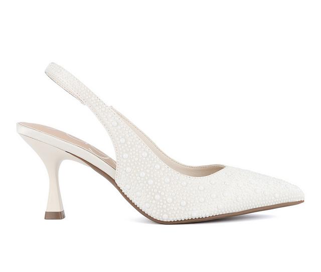 Women's Sugar Dazzy Pumps in Ivory color