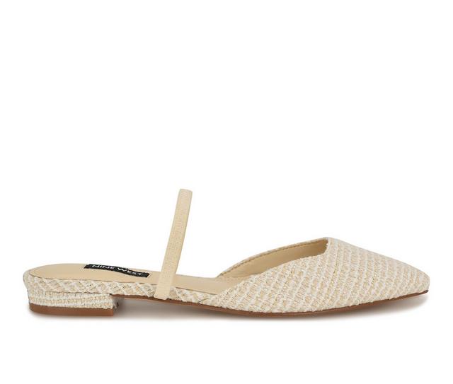 Women's Nine West Gorga Flats in Cream color