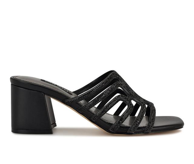 Women's Nine West Grassa Dress Sandals in Black color