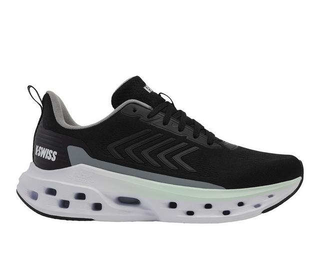 Women's K-Swiss Melrose Tubes Lite W Running Shoes in Black/Grey/Whit color