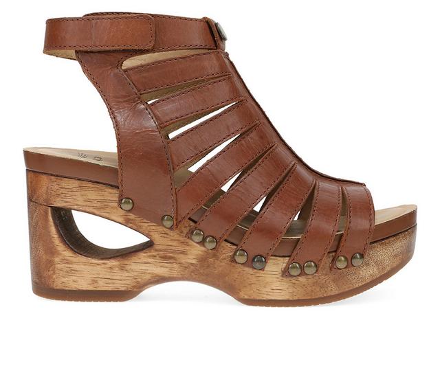 Women's Dansko Adie Platform Sandals in Tan color