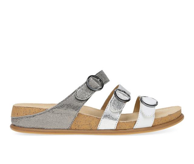Women's Dansko Campbell Footbed Sandals in Pewter color