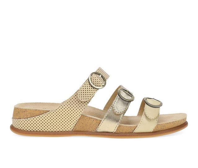 Women's Dansko Campbell Footbed Sandals in Gold color