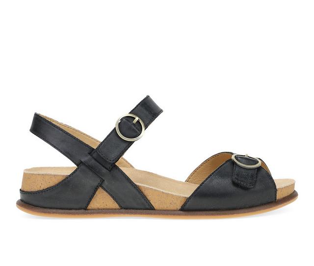 Women's Dansko Candace Footbed Sandals in Black color