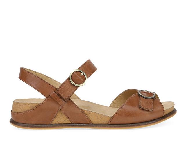 Women's Dansko Candace Footbed Sandals in Tan color