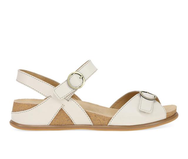 Women's Dansko Candace Footbed Sandals in Ivory color