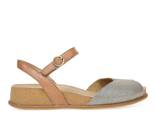 Women's Dansko Cass Sandals in Platino/Tan color