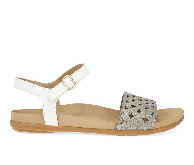 Women's Dansko Jodie Sandals in Platino/White color