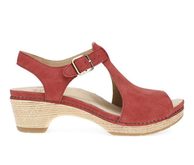 Women's Dansko Laverne Heeled Sandals in Paprika color