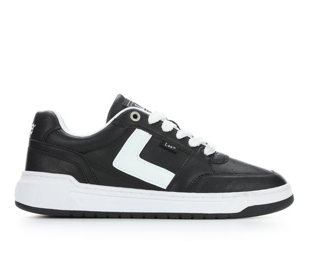 Men's Lee Footwear Prescott Sneakers in Black White color