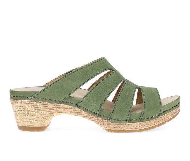 Women's Dansko Lyndi Clogs in Jade color